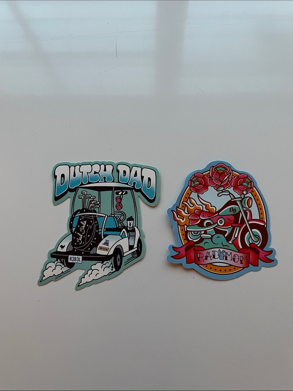 Dutch Bros Dad Mom Stickers